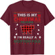 Scottish Fold Cat Lover Xmas Gifts Ugly Christmas Sweater Men Women Kids T-Shirt - T-Shirt | Maroon