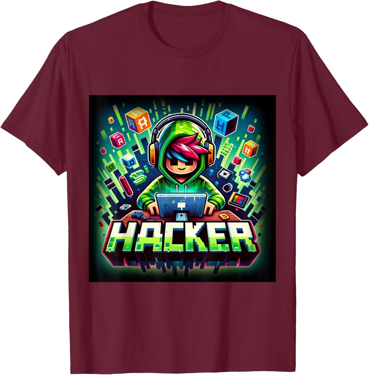 Kid Hacker , Future Tech Engineer T-Shirt - T-Shirt | Maroon