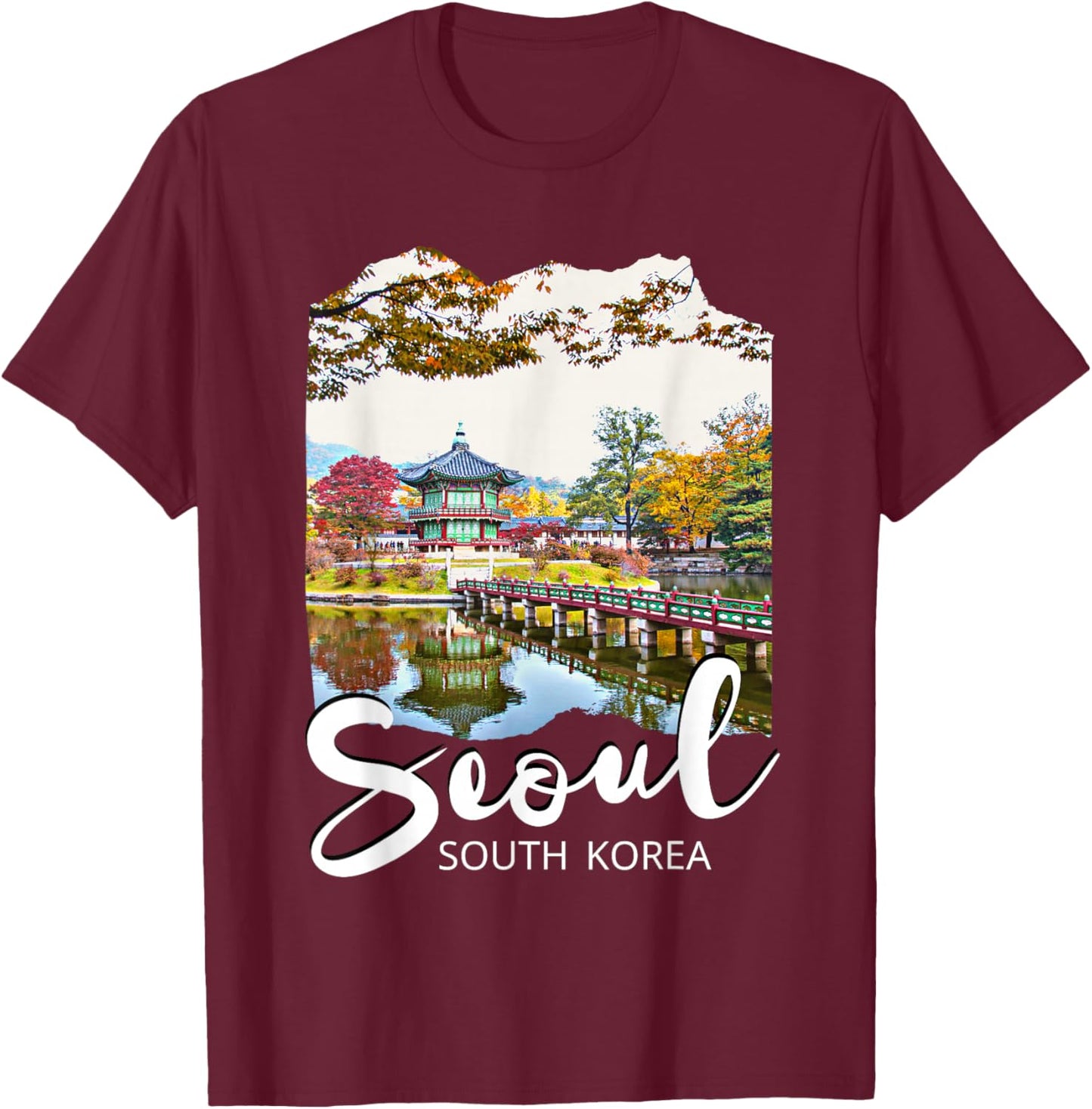 Seoul Souvenir / Seoul South Korea T-Shirt - T-Shirt | Maroon