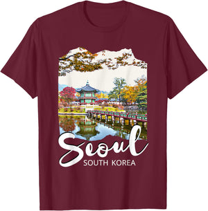 Seoul Souvenir / Seoul South Korea T-Shirt - T-Shirt | Maroon
