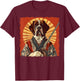 St. Bernard Dog Japanese Art Samurai Ukiyo-e T-Shirt - T-Shirt | Maroon