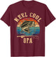 Vintage Reel Cool Opa Fish Fishing Shirt Father's Day T-Shirt - T-Shirt | Maroon