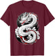 Japanese Dragon In Clouds Men Women Asian Mythical Creature T-Shirt - T-Shirt | Maroon