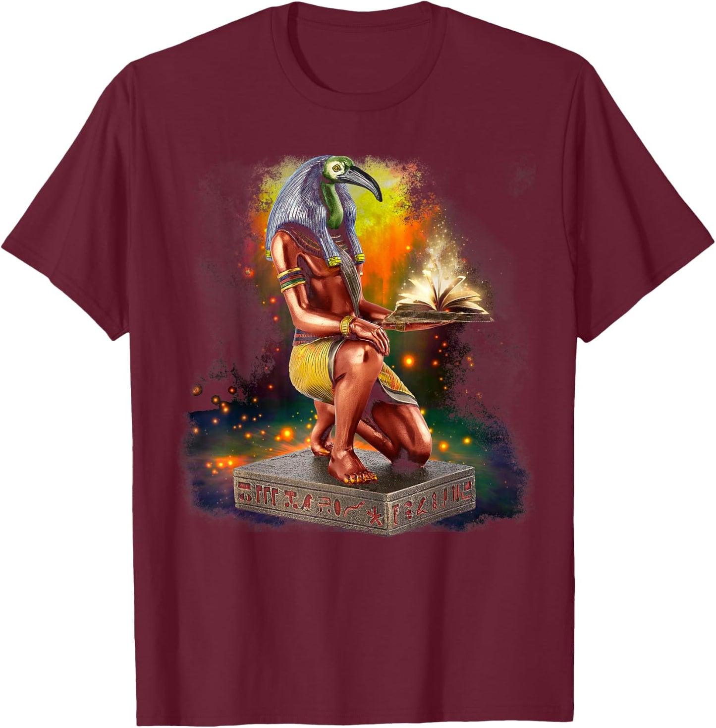 Thoth the Egyptian God of Knowledge T-Shirt - T-Shirt | Maroon
