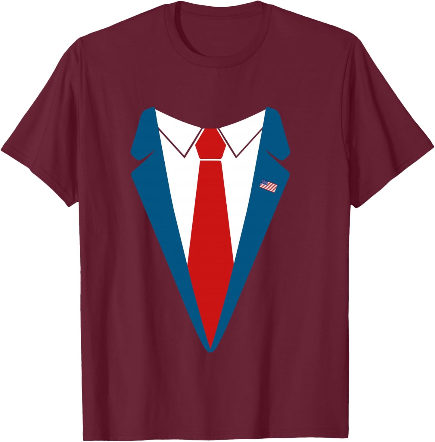 Trump Suit Halloween Costume Funny Cute Simple Fast gift T-Shirt - T-Shirt | Maroon