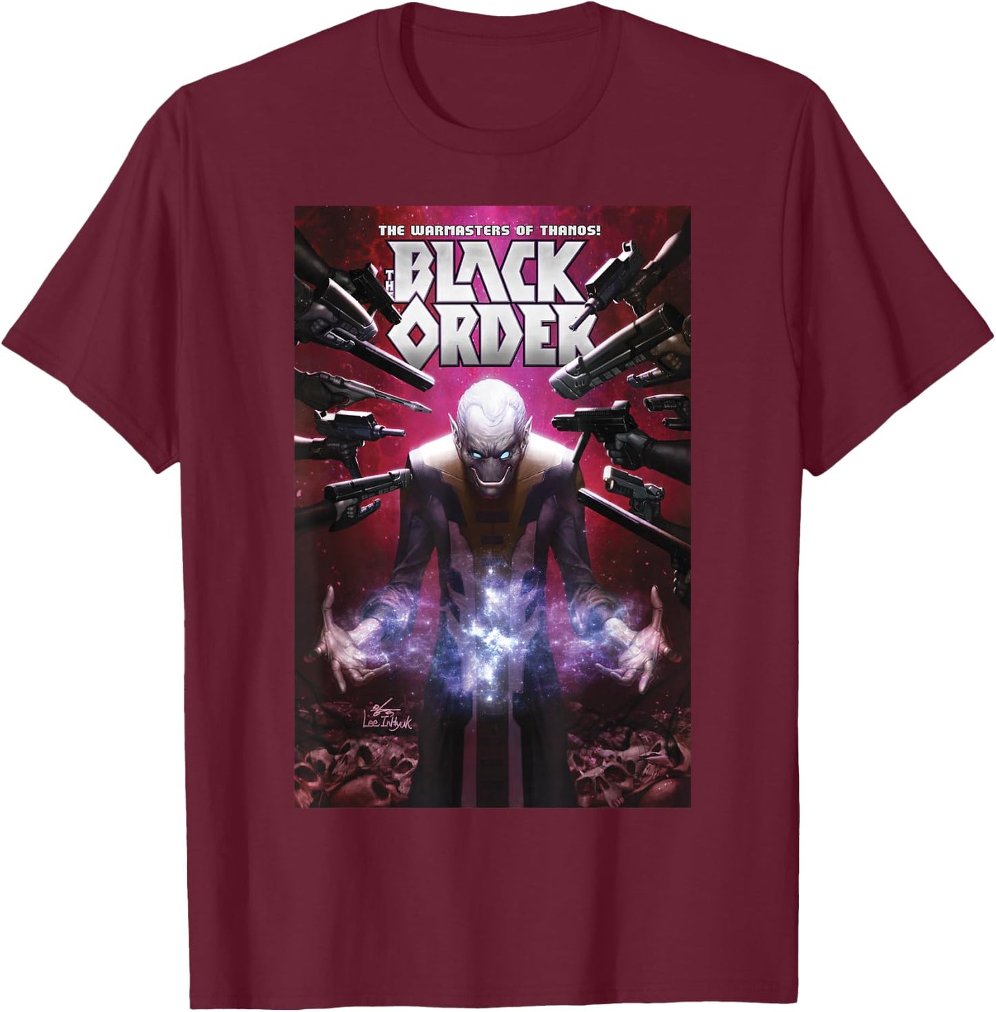 Marvel Comixology Black Order Ebony Maw Comic Book Cover T-Shirt - T-Shirt | Maroon