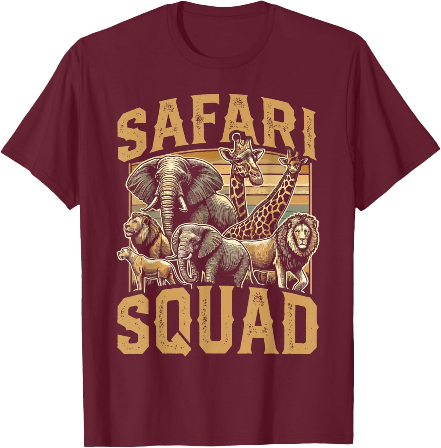 Safari Squad Zoo T-Shirt - T-Shirt | Maroon
