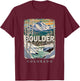 Boulder Colorado CO Rocky Mountain Majesty SD434 T-Shirt - T-Shirt | Maroon