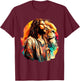 Lion Of Judah Jesus Christian Faith Men Women Gifts T-Shirt - T-Shirt | Maroon