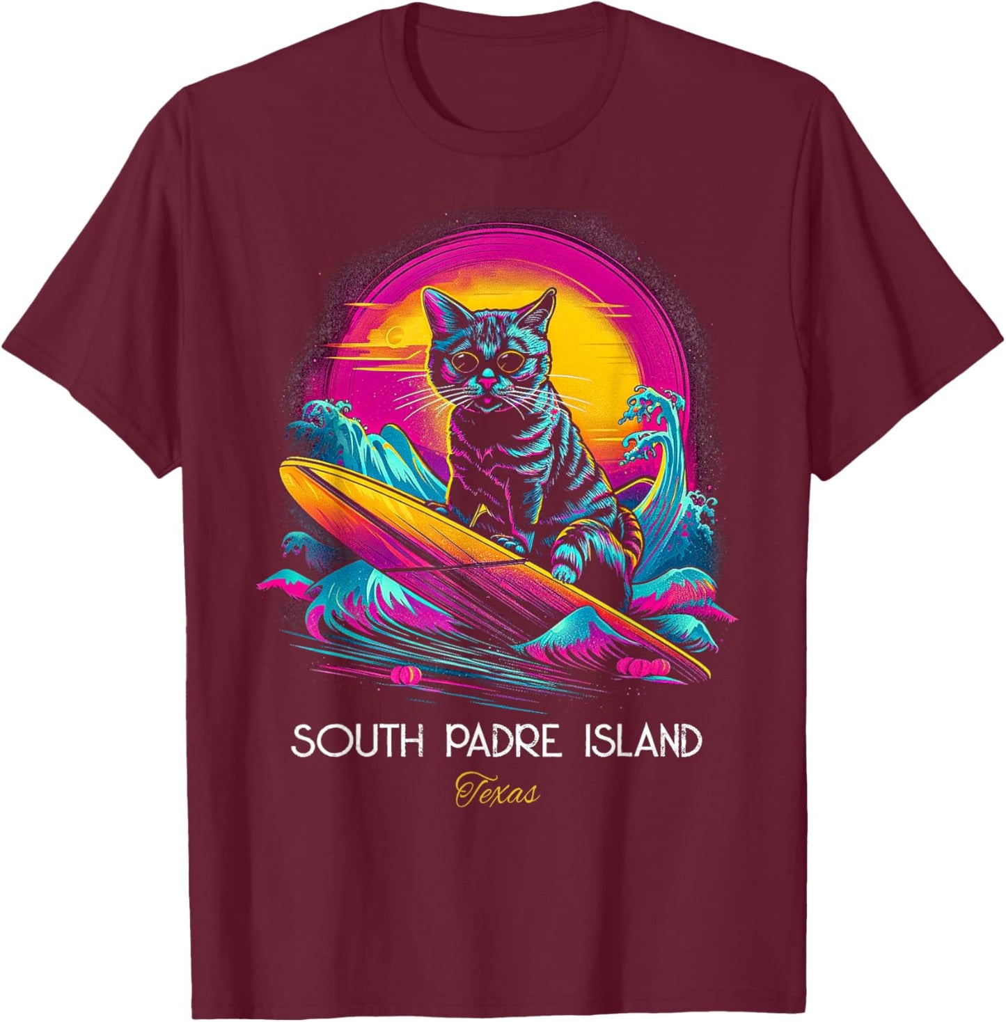 South Padre Island Texas T-Shirt - T-Shirt | Maroon