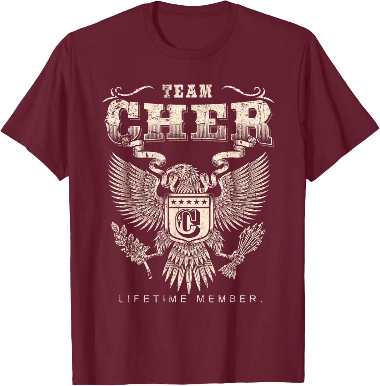 Team Cher Lifetime Member - Cher Name T-Shirt - T-Shirt | Maroon
