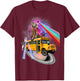 Awesome Back To School Cat Bus Rainbow Outer Space Retro Men Women Kids T-Shirt - T-Shirt | Maroon