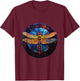 Beautiful nature. Dragonfly. Stained glass graphic. T-Shirt - T-Shirt | Maroon