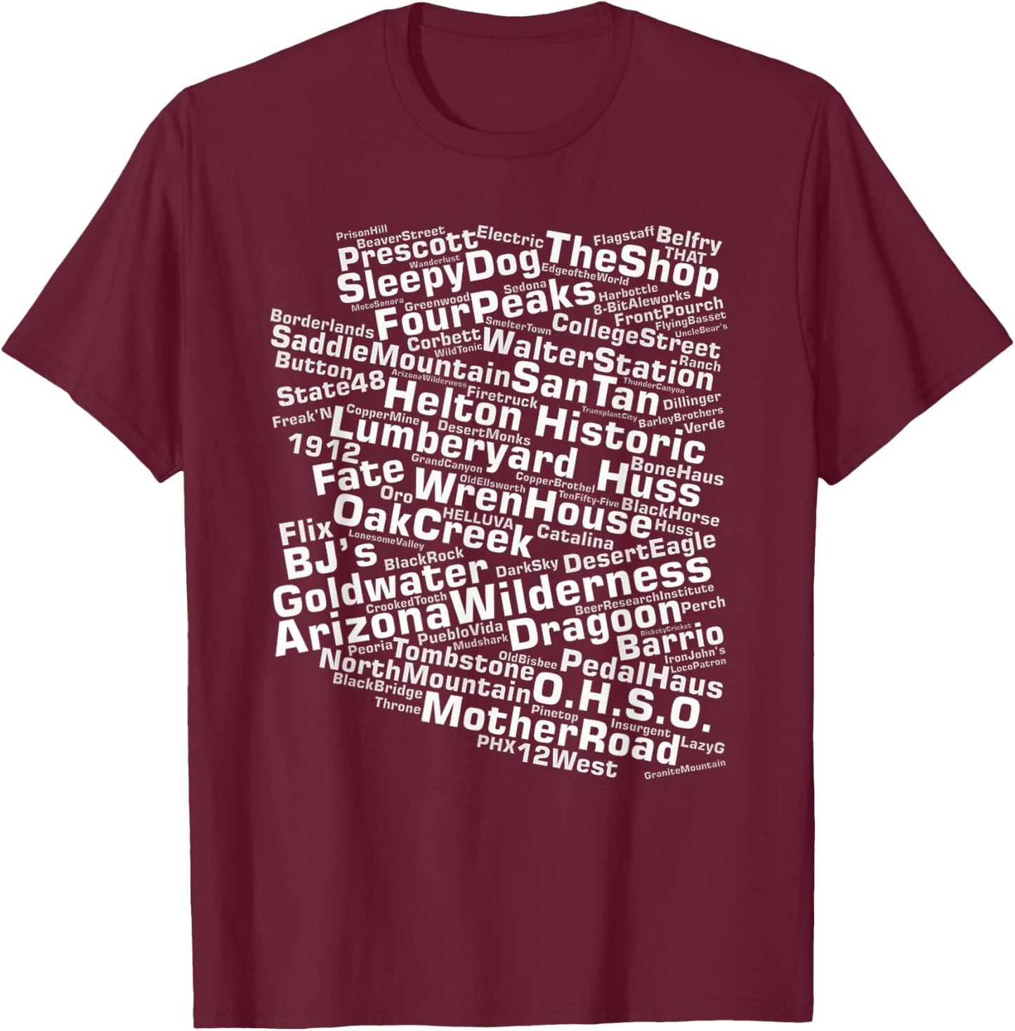 Arizona Breweries T-Shirt - T-Shirt | Maroon