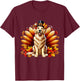Fall Golden Retriever Thanksgiving Pilgrim Turkey Dog Autumn T-Shirt - T-Shirt | Maroon