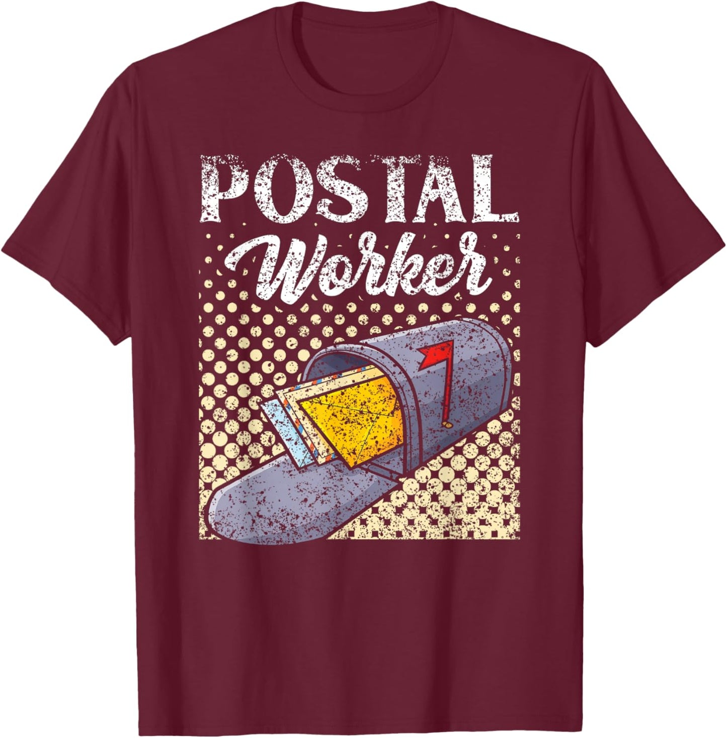 Postal Worker Mailman Mail Postman Courier T-Shirt - T-Shirt | Maroon
