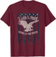 Land Of The Free Home Of The Brave Eagle Vertical Flag T-Shirt - T-Shirt | Maroon