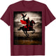 Genghis Khan Temujin Warrior Spirit Falcon Horse Mongolia T-Shirt - T-Shirt | Maroon