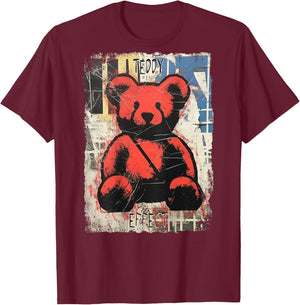 RTUZ Hip Hop Vintage Edgy Urban Y2K Back Print Streetwear - -Adults & Kids - Black - Small - Classic Sleeve - Crew Collar - Cotton & Polyester - Machine Wash T-Shirt - T-Shirt | Maroon