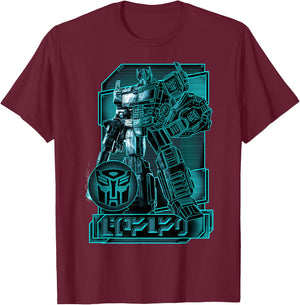 Transformers: War For Cybertron Optimus Prime Portrait T-Shirt - T-Shirt | Maroon