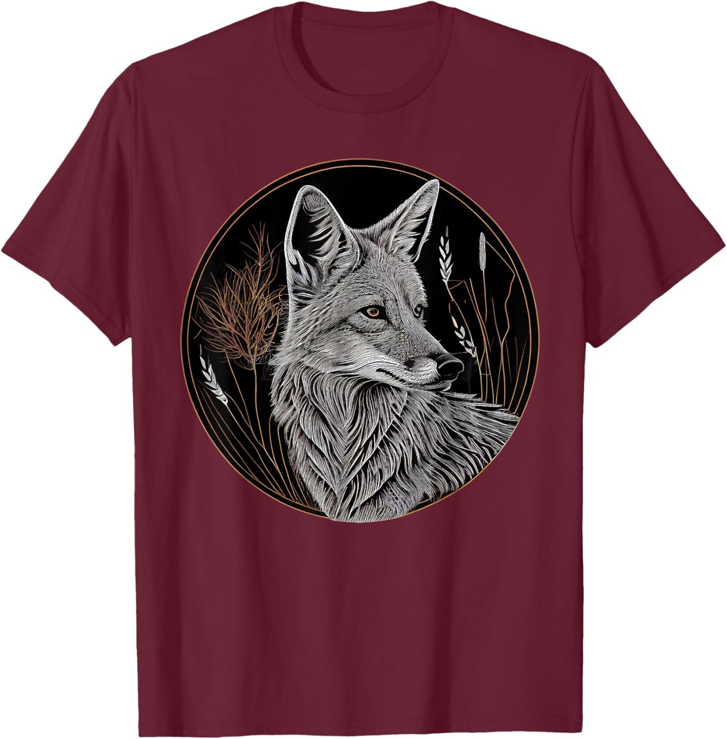 Coyote Animal Lover Wildlife Coyotes T-Shirt - T-Shirt | Maroon