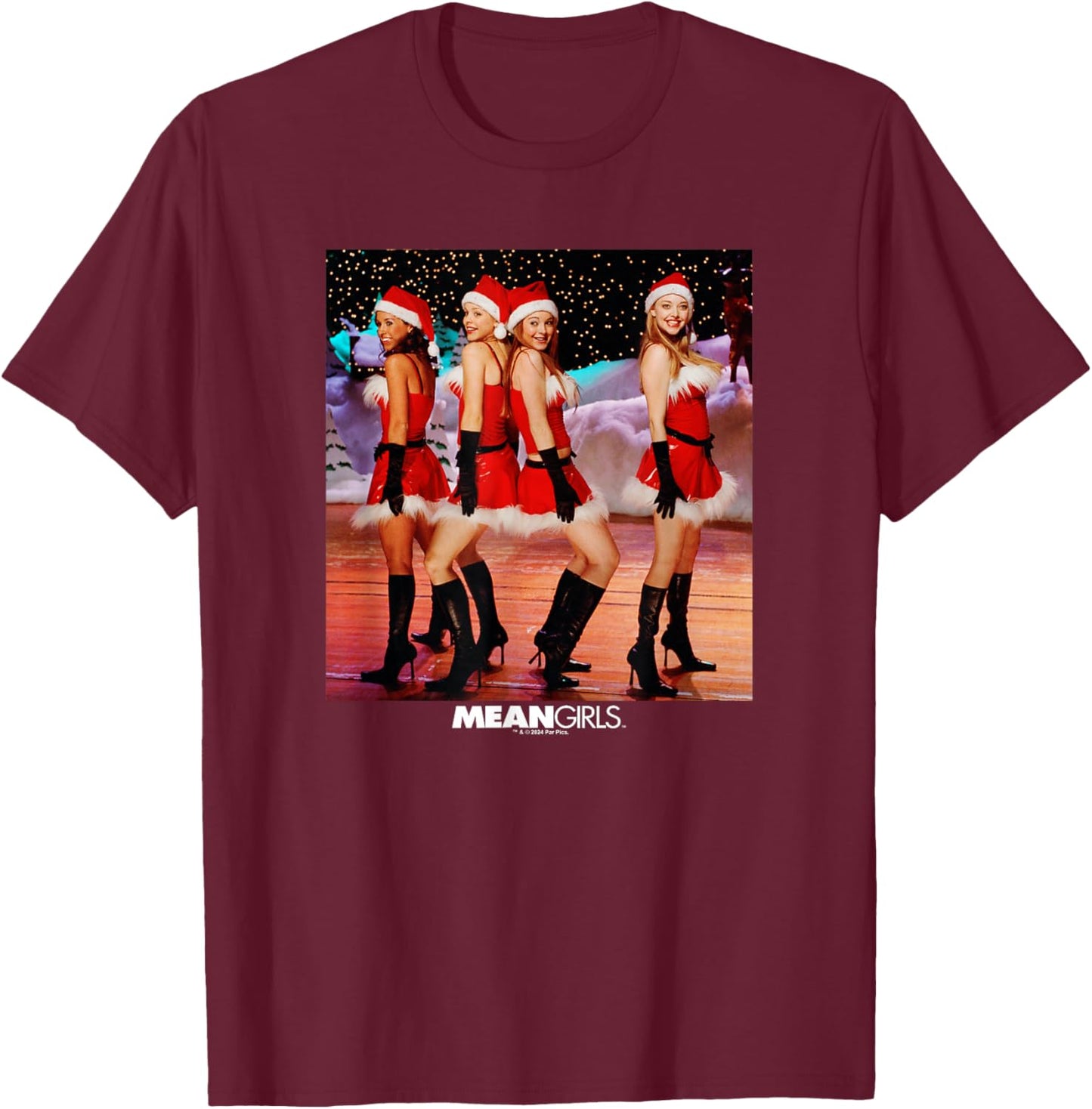 Mean Girls Christmas T-Shirt - T-Shirt | Maroon