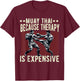 Muay Thai Fighter Dad Boys Thai Kickboxing Fighting T-Shirt - T-Shirt | Maroon