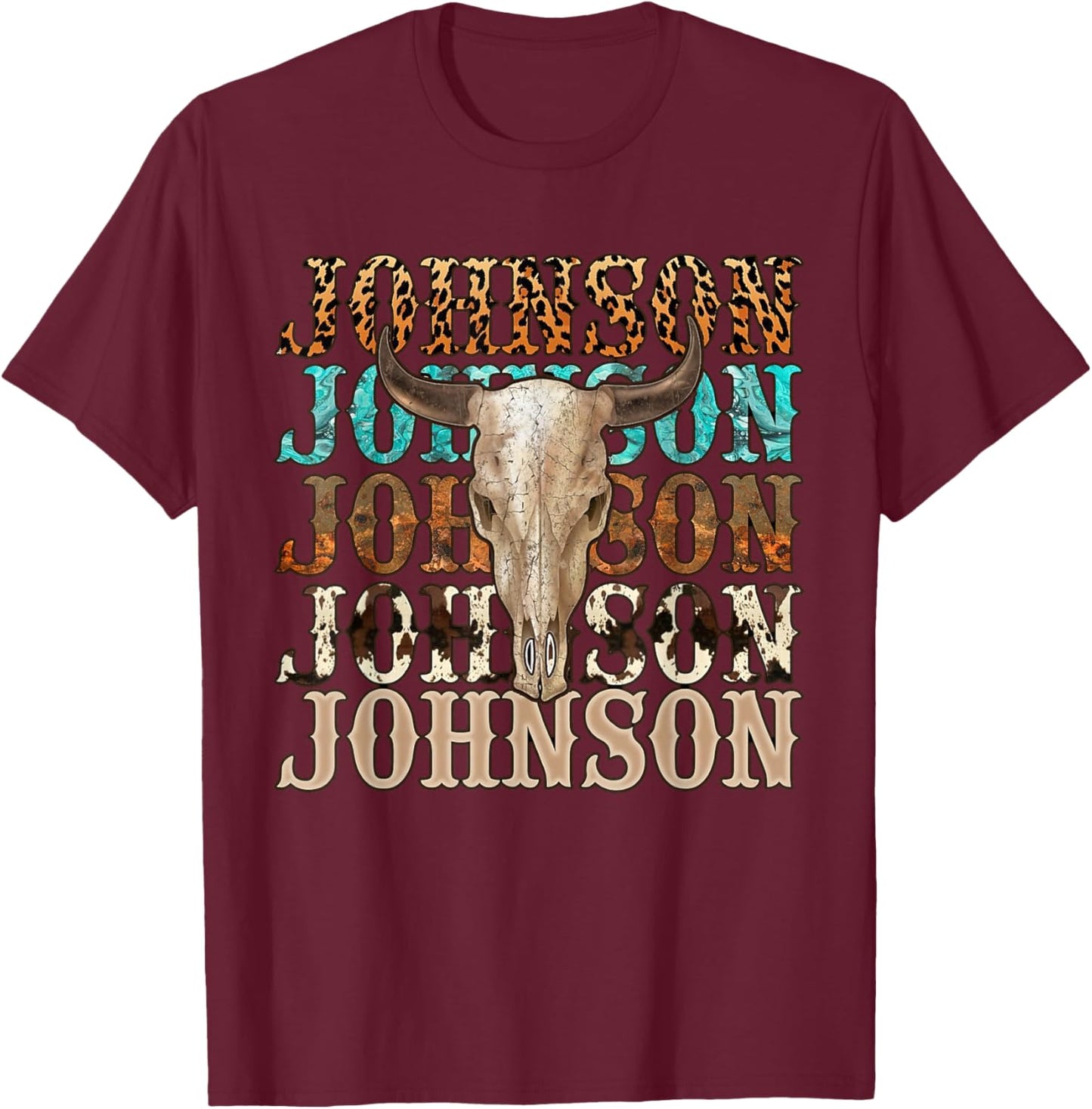 Retro Cojo Johnson Bull Skull Music Country 70s Cowboys Boot T-Shirt - T-Shirt | Maroon