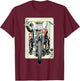 Vintage King Card Motorcycle Poker Black Jack Gambling Biker T-Shirt - T-Shirt | Maroon