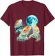 Bearded Dragon Lizards Howling at The Moon Beardies T-Shirt - T-Shirt | Maroon