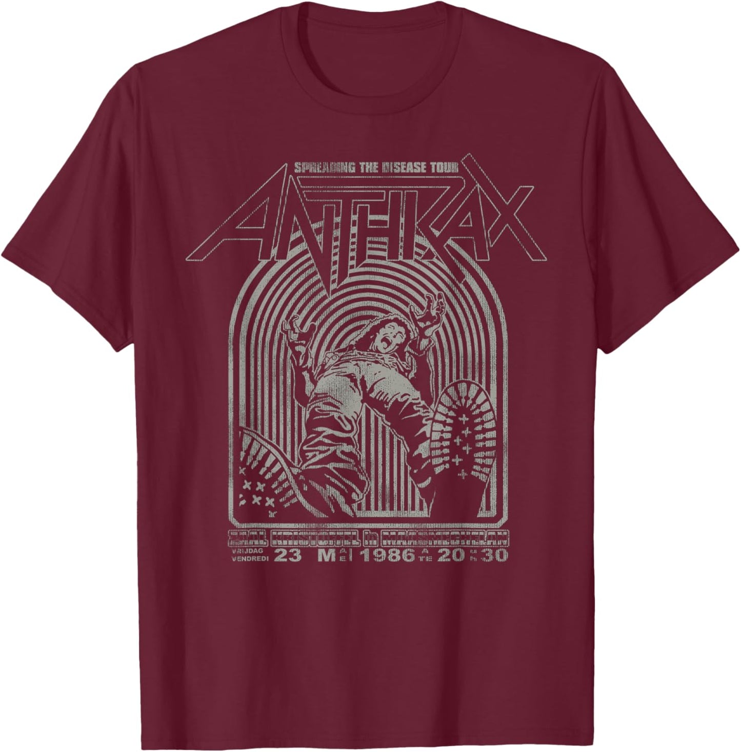 Anthrax Spreading The Disease T-Shirt - T-Shirt | Maroon