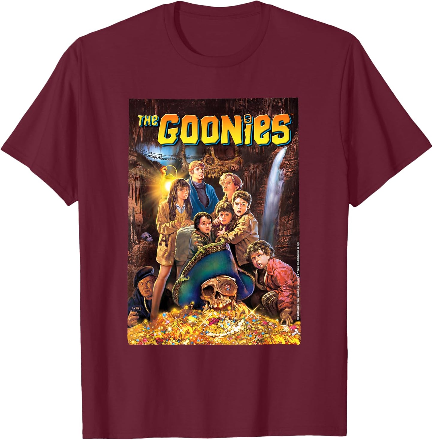 The Goonies Treasure Scene T-Shirt - T-Shirt | Maroon