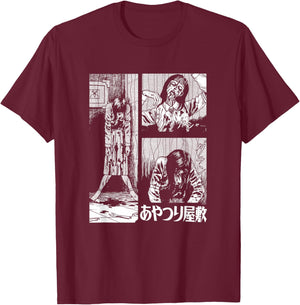 Junji Ito Marionette Mansion Frame T-Shirt - T-Shirt | Maroon
