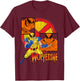Marvel X-Men Wolverine Collage Panel Logo T-Shirt - T-Shirt | Maroon