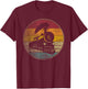 Train Vintage Distressed Retro Engineer Engine Conductor T-Shirt - T-Shirt | Maroon
