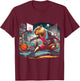 Capybara Basketball , Small, Black T-Shirt - T-Shirt | Maroon