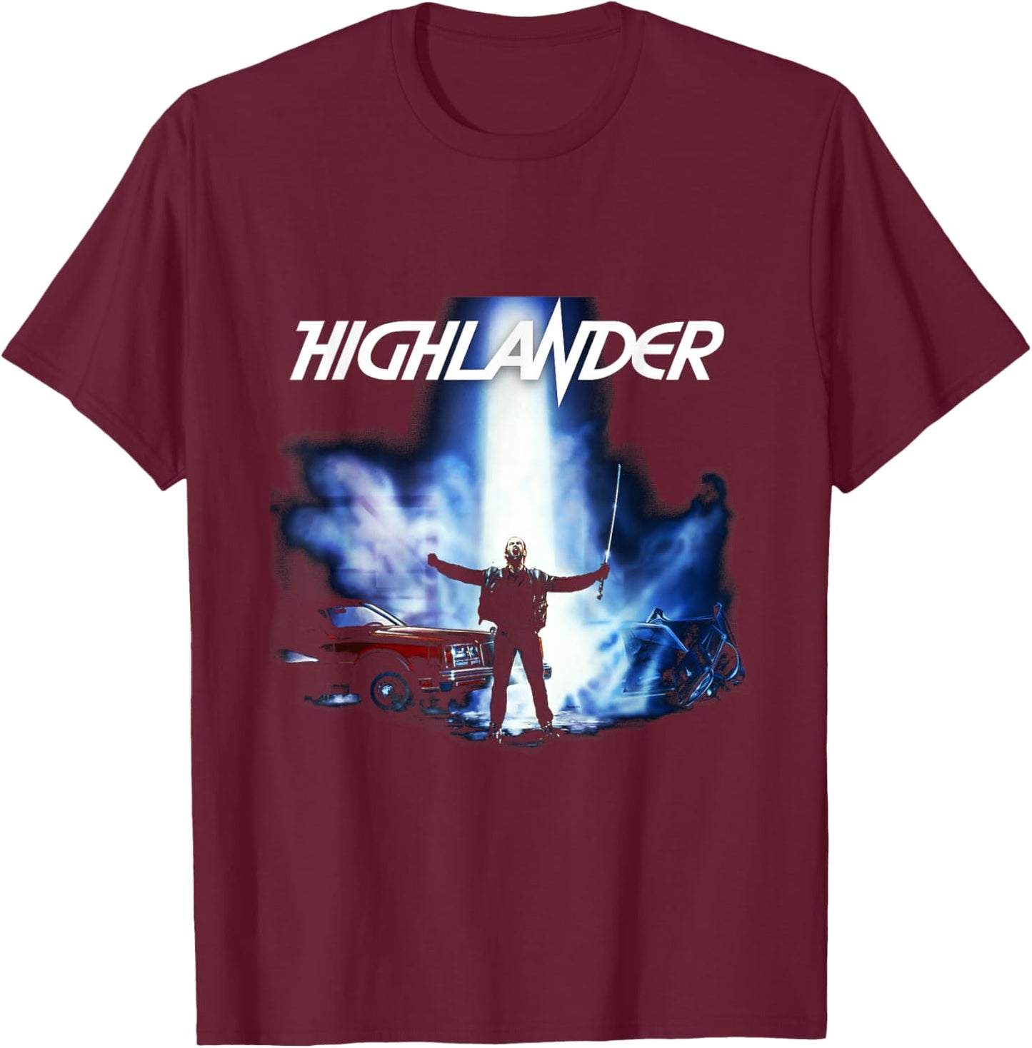 Highlander 1986 Helden des Alltags Vatertag T-Shirt - T-Shirt | Maroon