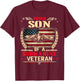 Proud Son Of a Submarine Veteran Funny Memorial Patriotic T-Shirt - T-Shirt | Maroon