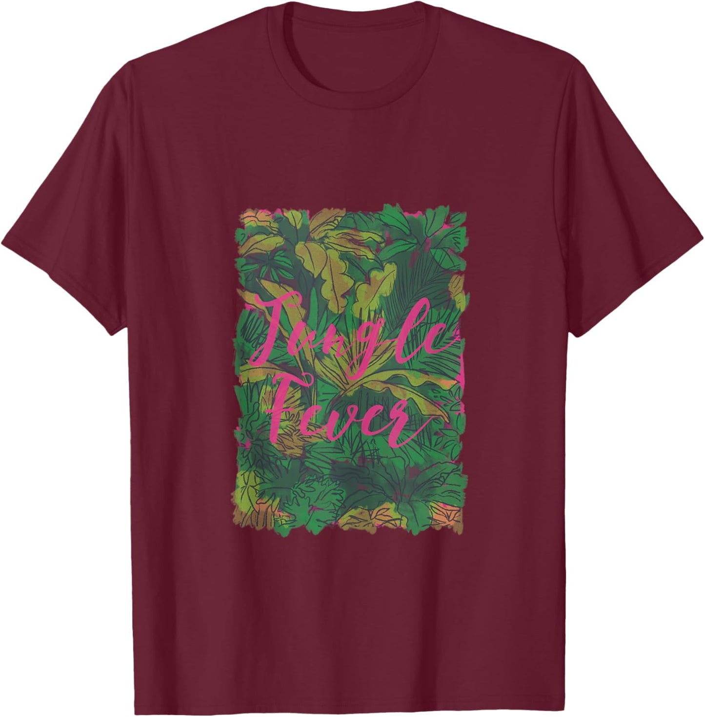 Jungle Fever Palm Trees Party Tropic Vibes Gift Girls Boys T-Shirt - T-Shirt | Maroon
