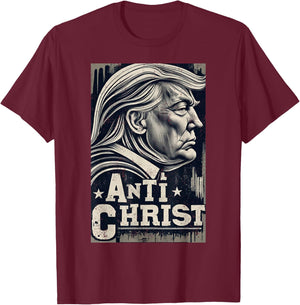 Funny Trump Anti Christ Jesus Christian Faith T-Shirt - T-Shirt | Maroon