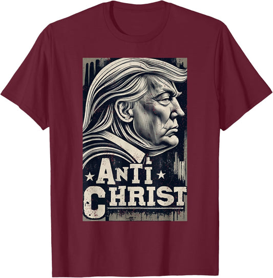 Funny Trump Anti Christ Jesus Christian Faith T-Shirt - T-Shirt | Maroon
