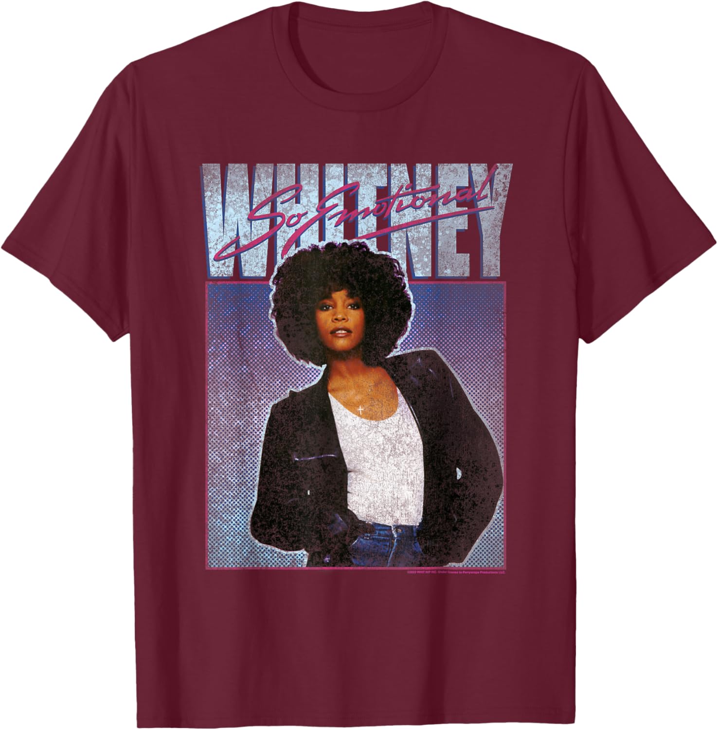 Whitney Houston So Emotional T-Shirt - T-Shirt | Maroon