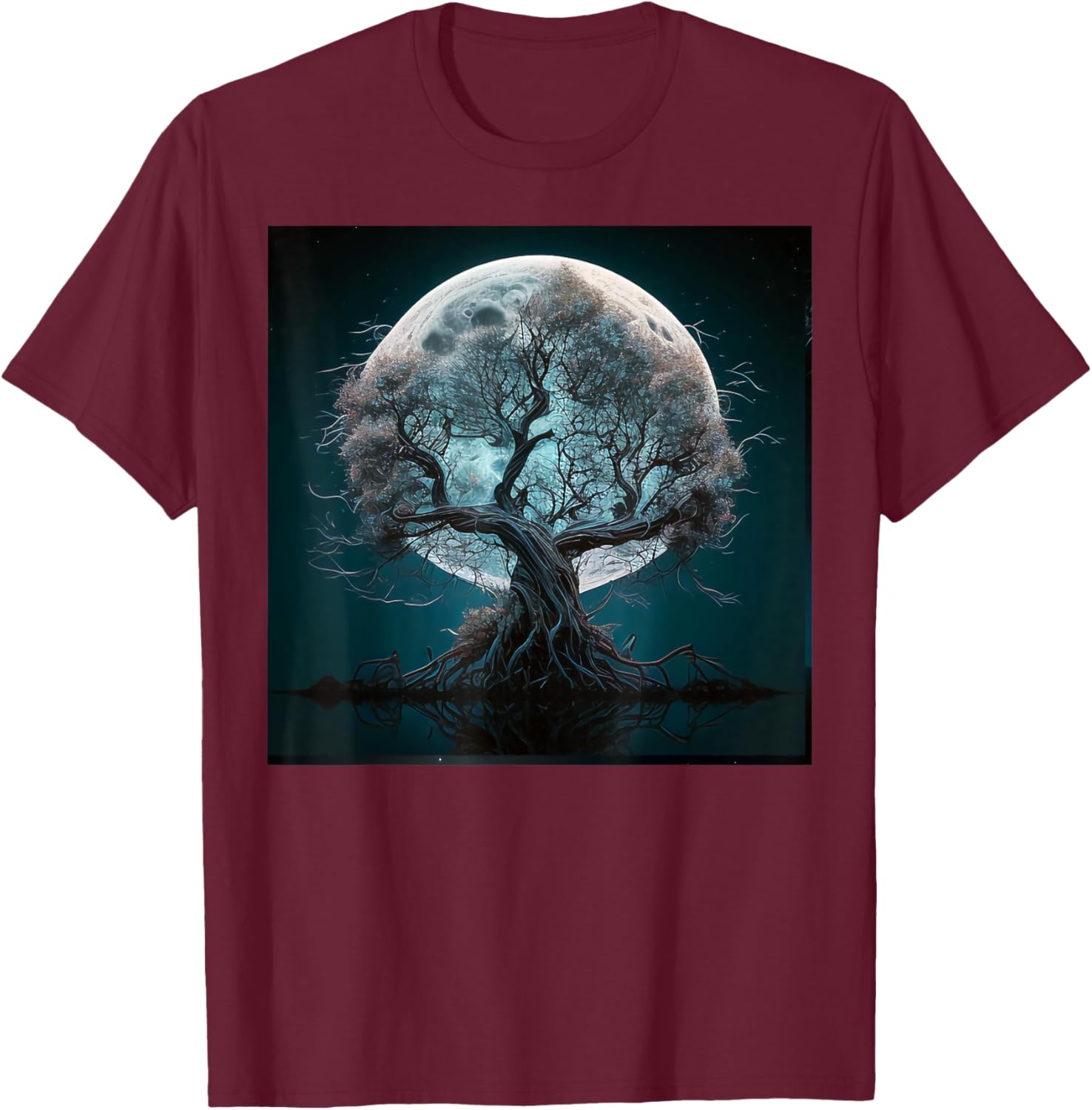 Yoga Meditation Celtic Gifts for Spiritual People Tree of Life Symbol Celtic Tree Yggdrasil Adult Black Small T-Shirt - T-Shirt | Maroon