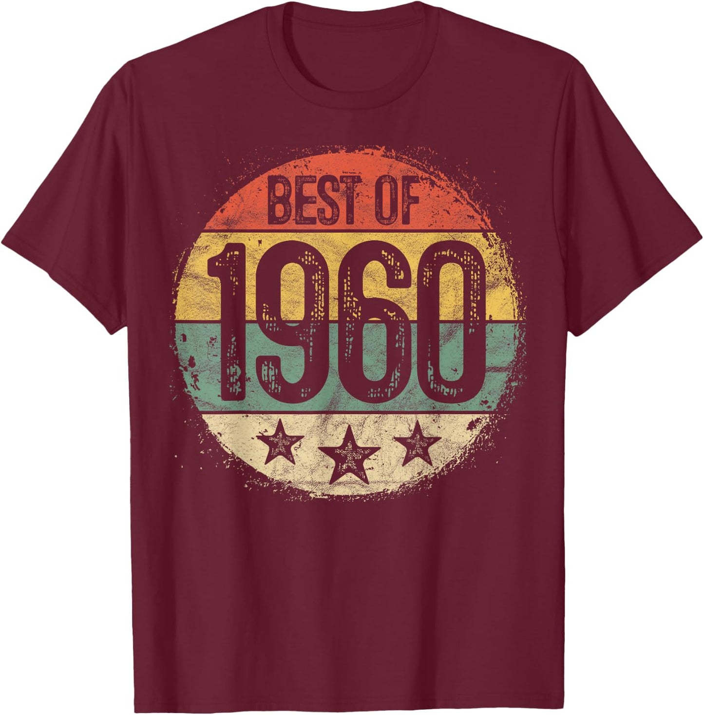 Best Of 1960 65th Birthday Gifts Women 65 Year Old T-Shirt - T-Shirt | Maroon