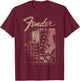 Fender Stratocaster Panels T-Shirt - T-Shirt | Maroon