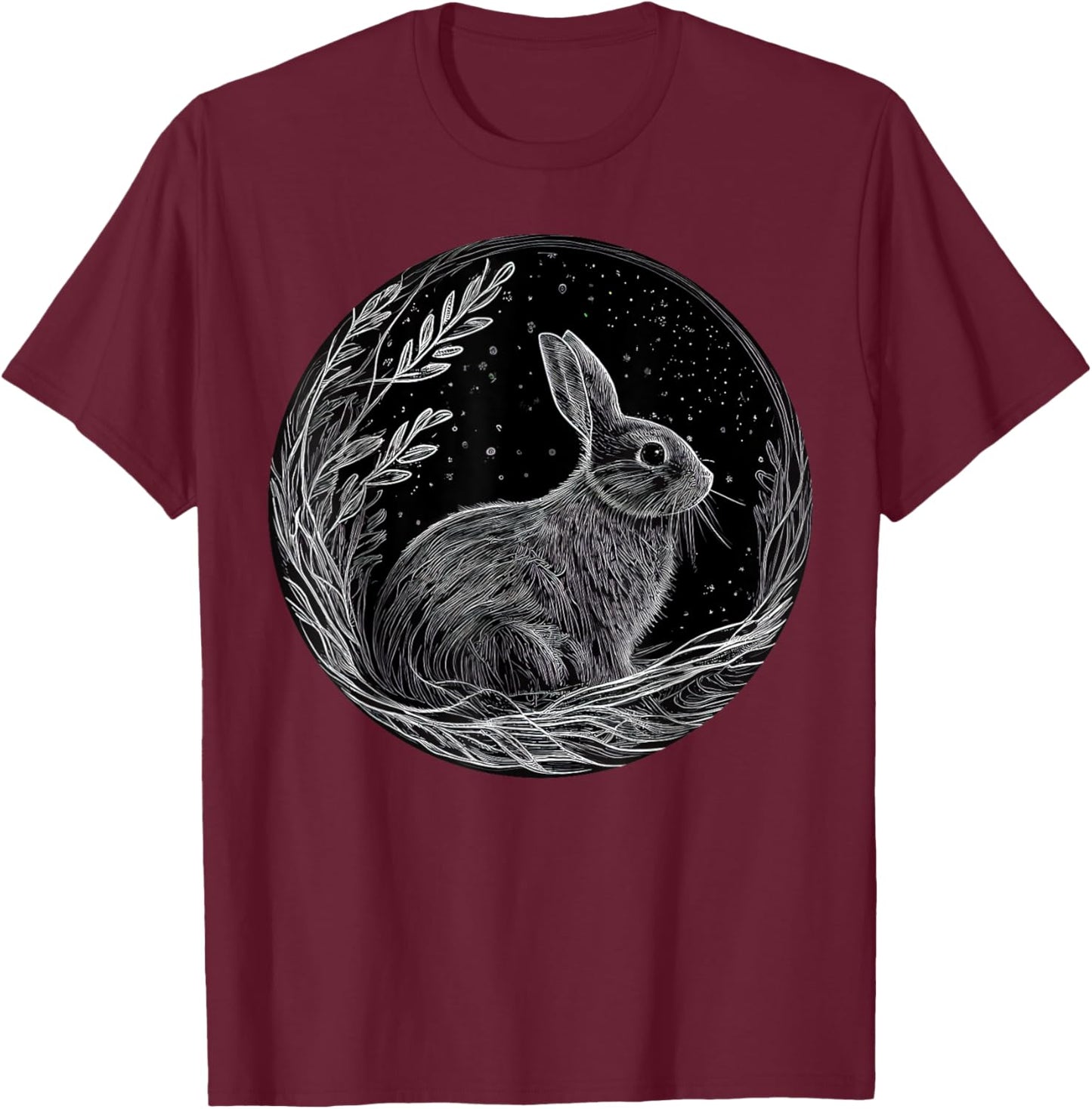 Rabbit Animal Lover Wildlife Rabbits T-Shirt - T-Shirt | Maroon
