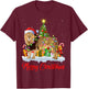 Lion Xmas Tree Lighting Santa Lion Christmas T-Shirt - T-Shirt | Maroon