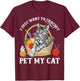 Crocheter Gifts I Just Want To Crochet And Pet My Cat Women T-Shirt - T-Shirt | Maroon