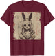 Goth Grunge Creepy Bunny Rabbit Mask Girl Anime Horror Art T-Shirt - T-Shirt | Maroon