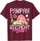 Pawpaw Of The Birthday Girl Pink Farm Cow First Birthday T-Shirt - T-Shirt | Maroon